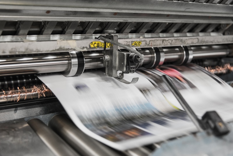 Printed news pages